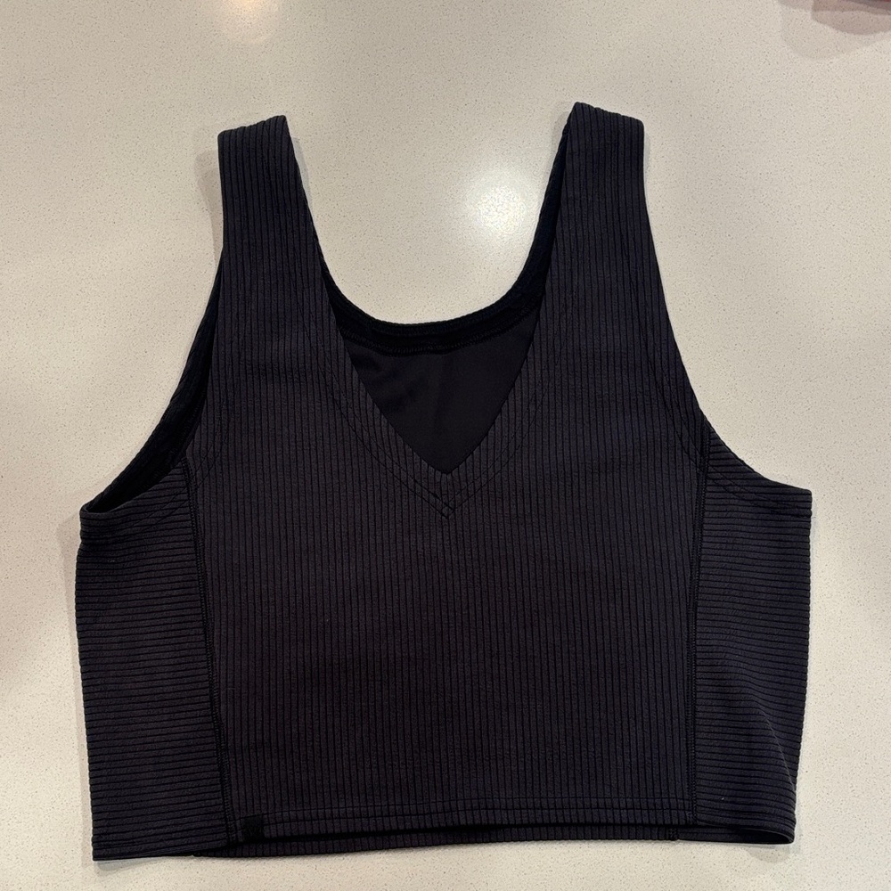 Lululemon Athletica Charcoal Ribbed Top